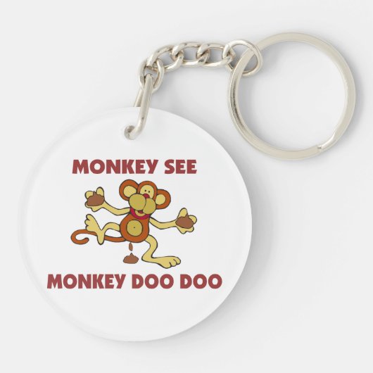 aap zie aap doo doo sleutelhanger (Achterkant)