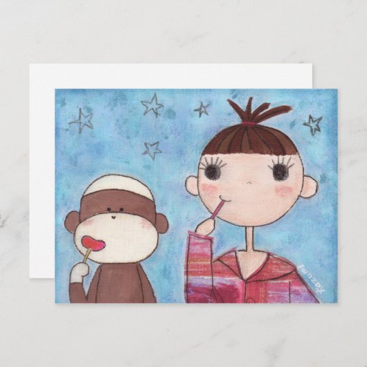 aap zien, aap doen Briefkaart (Voorkant / Achterkant)