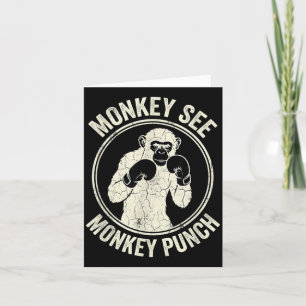 Aap ziet aap stomp vintage boksen gorilla kaart