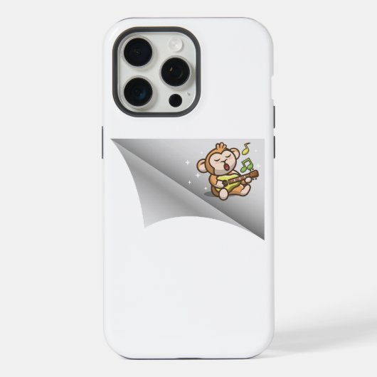 aap zingt onder de lap iPhone hoesje (Achterkant)