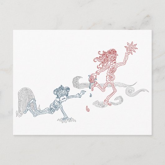 aap zon snatcher briefkaart (Voorkant)