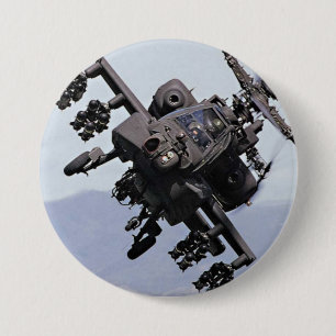Aapache Attack Helikopter Ronde Button 7,6 Cm