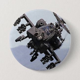 Aapache Attack Helikopter Ronde Button 7,6 Cm