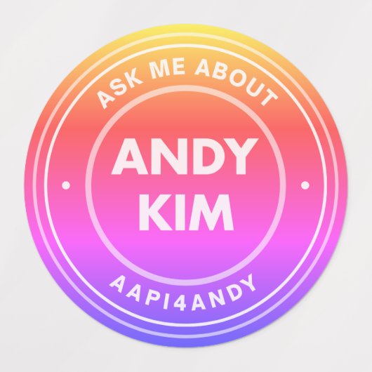 AAPI4Andy Stickers (waterdicht helder) (Design 2)