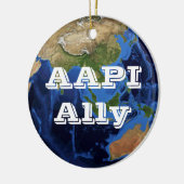 AAPI Ally Keramisch Ornament (Links)