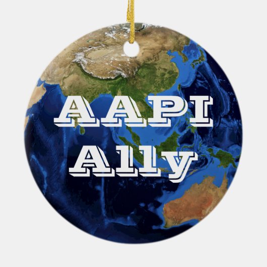 AAPI Ally Keramisch Ornament (Achterkant)