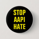 AAPI Stop Asian Hate Ronde Button 5,7 Cm (Voorkant)