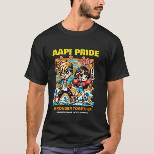 AAPI trots sterker samen - Anime voor jongens meis T-shirt (Voorkant)