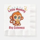 Aapje chimpansee eet koekjes cartoon servet (Voorkant)