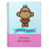 Aapje met eigen naam notitieboek (Voorkant)