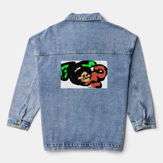 Aapje schattig denim jacket (Achterkant)