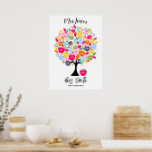 Aappelboom voor lerarenpensioen met namen poster (Keuken)