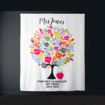 Aappelboom voor lerarenpensioen met namen wandkleed<br><div class="desc">De achtergrond van de partij,  fotosteun,  douanegrondgrond die door Arty Apples wordt ontworpen</div>