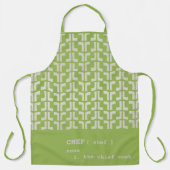 Aappelgroen CHEF Med Cloth Tribal Africa Pattern Schort (Voorkant)