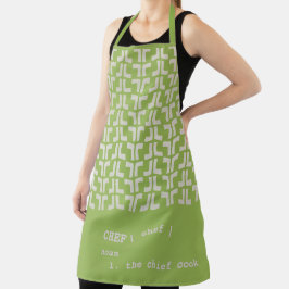 Aappelgroen CHEF Med Cloth Tribal Africa Pattern Schort