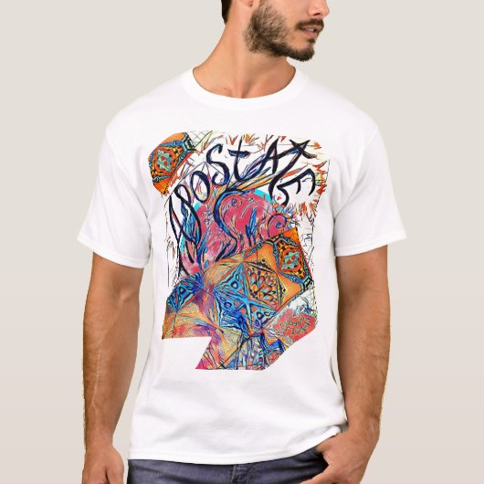 Aapstate Colorful Free Doodle Tekening is vrij T-shirt (Voorkant)