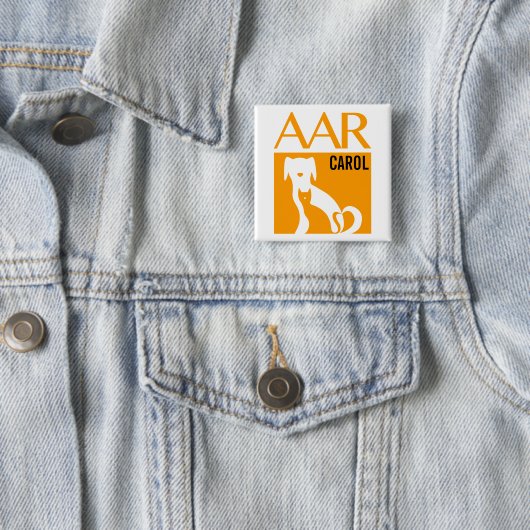 AAR Logo Button met naam, 2"sq. (In situ)