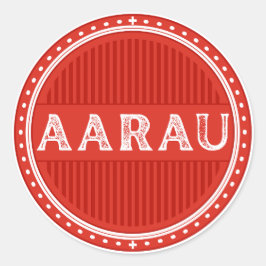 Aarau City Pride Embleem – Zwitserse identiteit Ronde Sticker