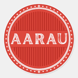Aarau City Pride Embleem – Zwitserse identiteit Ronde Sticker
