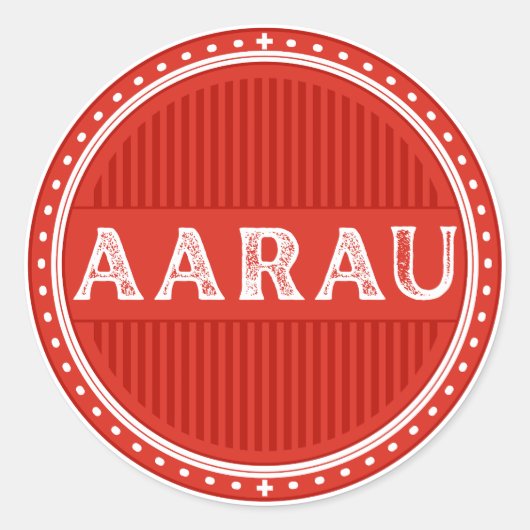 Aarau City Pride Emblem – Swiss Identity Ronde Sticker (Voorkant)