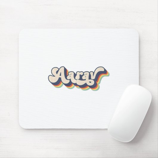 Aarav Naam Gepersonaliseerde Achternaam Voornaam A Muismat (Met muis)