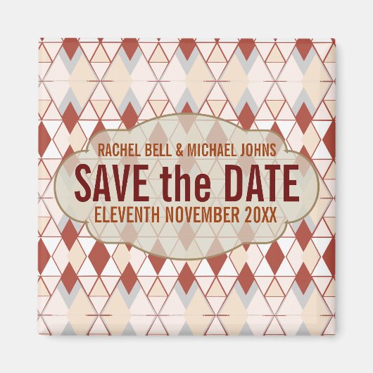 Aard Diamanten Save the Date Magneet (Voorkant)