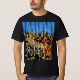 Aard- en Hemelgekleurd Breipatroon T-shirt