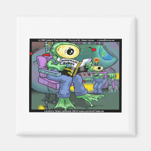 Aard Invasie 4 Dommerds Grappige Cadeaus T-shirts Magneet