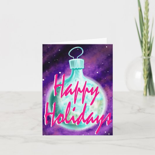 Aard ornament kaart Prettige Feestdagen (Voorkant)