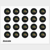 Aardachtdag alledag regenboogpingboom ronde sticker (Vel)