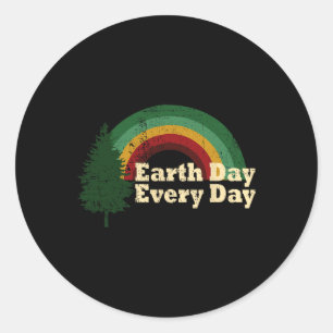Aardachtdag alledag regenboogpingboom ronde sticker