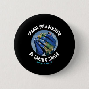 Aardachtdag bespaart het Plant van de planeet meer Ronde Button 5,7 Cm