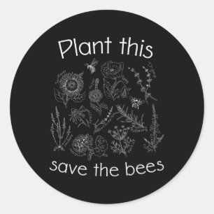 Aardachtdag Gardener - Plant die de bijen redden Ronde Sticker