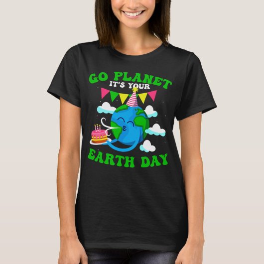 Aardachtdag geboortedag Wereld Rescue Environment T-shirt (Voorkant)