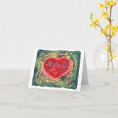 Aardachtig Hart Kaart (Gele Bloem)