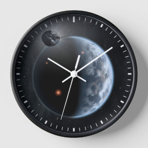 Aardachtige planeet met oceanen die zijn oppervlak