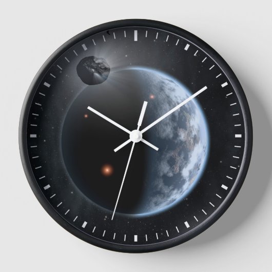 Aardachtige planeet met oceanen die zijn oppervlak (Voorkant)