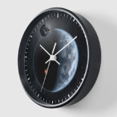 Aardachtige planeet met oceanen die zijn oppervlak (Hoek)