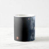 Aardachtige planeet met oceanen die zijn oppervlak koffiemok (Center)