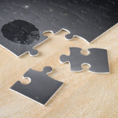 Aardachtige planeet met oceanen die zijn oppervlak legpuzzel (Zijkant)