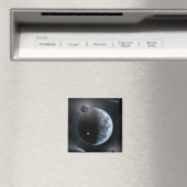 Aardachtige planeet met oceanen die zijn oppervlak magneet (Insitu (Vaatwasser))