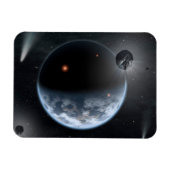 Aardachtige planeet met oceanen die zijn oppervlak magneet (Horizontaal)