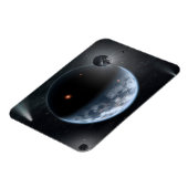 Aardachtige planeet met oceanen die zijn oppervlak magneet (Linkerzijde)