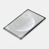 Aardachtige planeet met oceanen die zijn oppervlak post-it® notes (Schuin)