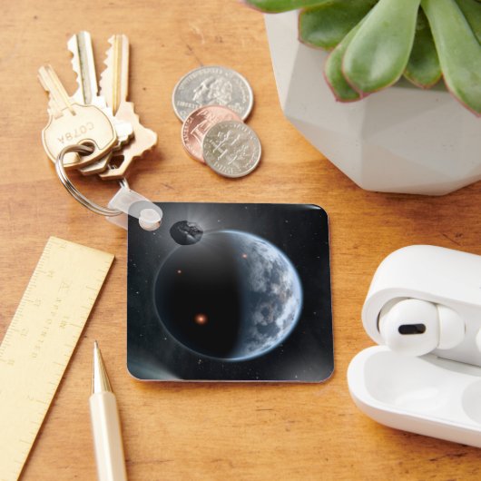 Aardachtige planeet met oceanen die zijn oppervlak sleutelhanger (Bureau)