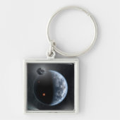 Aardachtige planeet met oceanen die zijn oppervlak sleutelhanger (Voorkant)