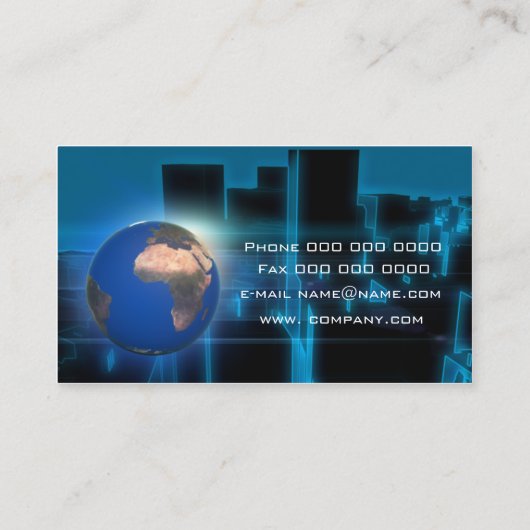 Aardafrika Visitekaartje (Achterkant)