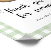 Aardappel baby shower - Bedankt voor je komst Poster (Hoek)