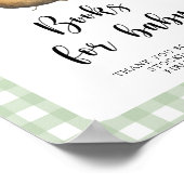 Aardappel baby shower - boeken voor baby poster (Hoek)