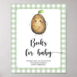 Aardappel baby shower - boeken voor baby poster